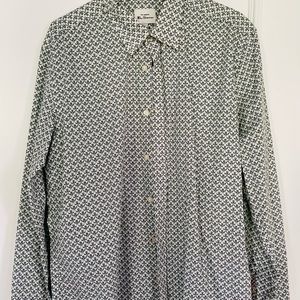 Ben Sherman dress shirt white and green